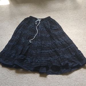 Boho black skirt